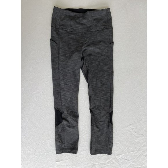 Lululemon Pace Rival High-rise Crop 22” Size 4 Gray Black - Picture 5 of 7